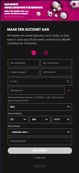 Vbet Casino registrie
